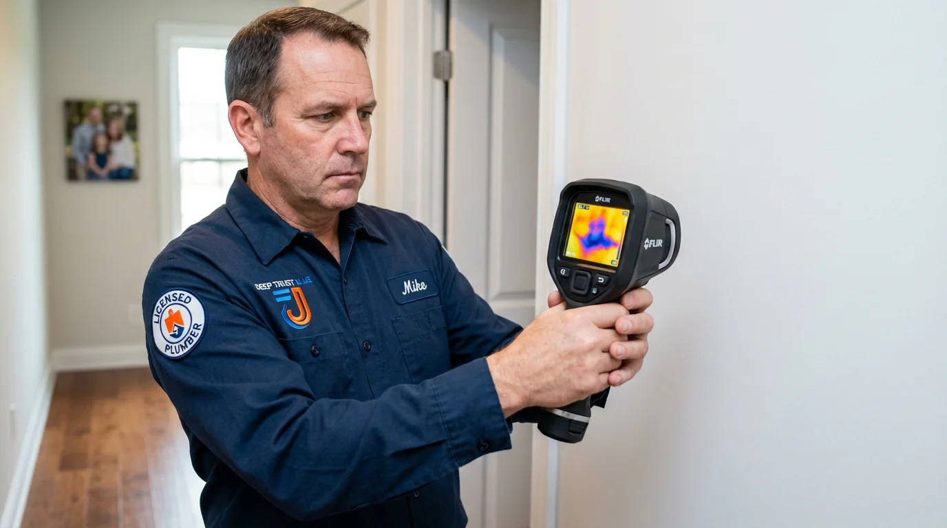Thermal imaging leak detection by Johns Plumbing LLC in Bay City